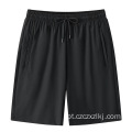 Calça esportiva de verão shorts de fitness de trechos respiráveis